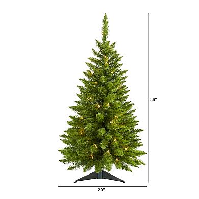 nearly natural 3-ft. Providence Pine 50-Light Artificial Christmas Tree