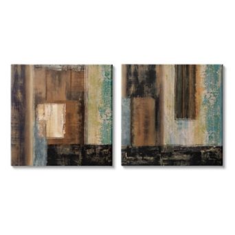 Stupell Home Decor Dominant Dark Abstract Canvas Wall Art 2 pc Set