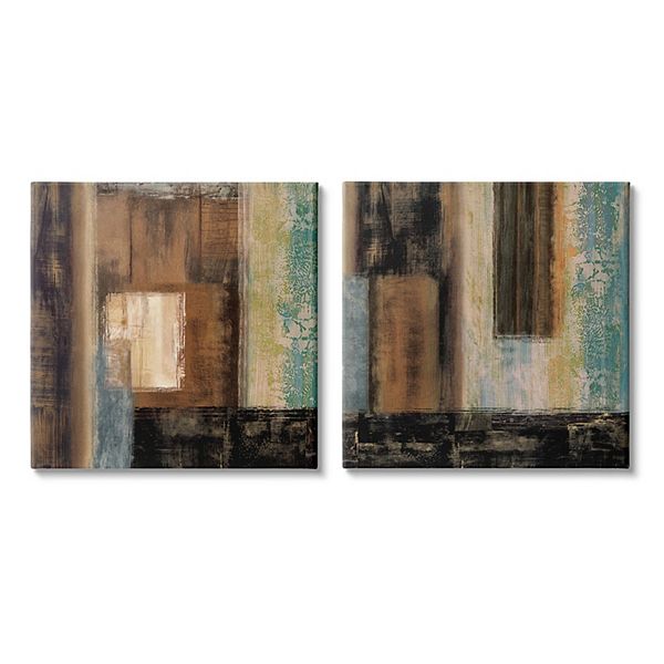 Stupell Home Decor Dominant Dark Abstract Canvas Wall Art 2-piece Set