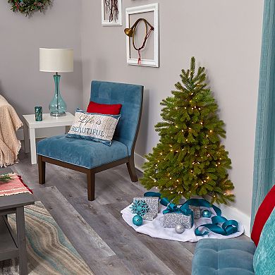 nearly natural 4-ft. Cambridge Spruce Flat Back Artificial Christmas Tree