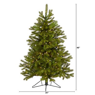nearly natural 4-ft. Cambridge Spruce Flat Back Artificial Christmas Tree