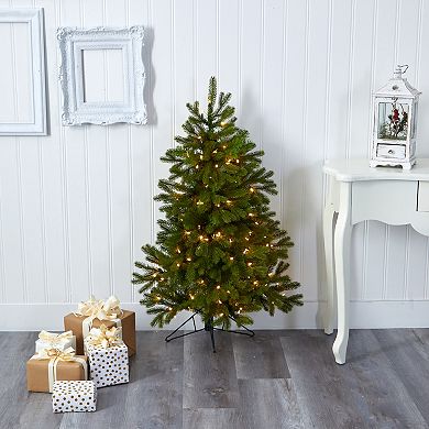 nearly natural 4-ft. Cambridge Spruce Flat Back Artificial Christmas Tree