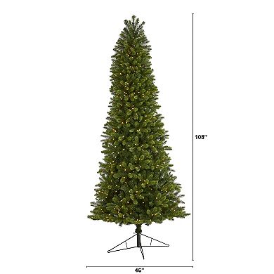 nearly natural 9-ft. Slim Virginia Spruce 750-Light Artificial Christmas Tree