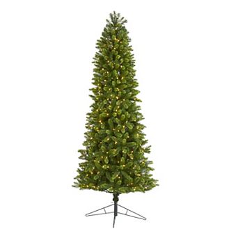 nearly natural 8-ft. Slim Virginia Spruce 600-Light Artificial Christmas Tree