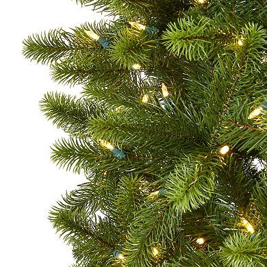 nearly natural 8-ft. Slim Virginia Spruce 600-Light Artificial Christmas Tree
