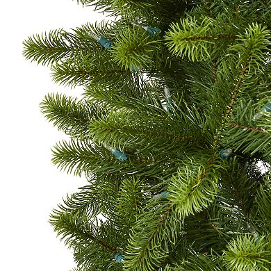nearly natural 8-ft. Slim Virginia Spruce 600-Light Artificial Christmas Tree