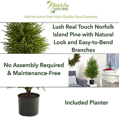 nearly natural 40-in. Norfolk Island Pine Artificial Tree Floor Decor