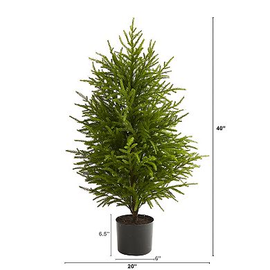 nearly natural 40-in. Norfolk Island Pine Artificial Tree Floor Decor