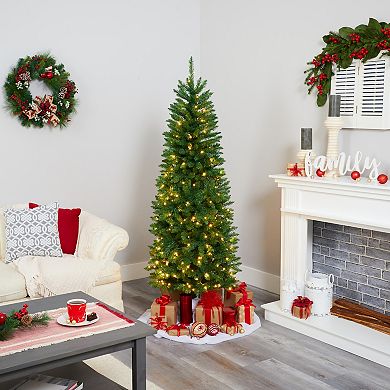 nearly natural 6-ft. Slim Green Mountain Pine Artificial Christmas Tree