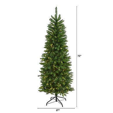 nearly natural 6-ft. Slim Green Mountain Pine Artificial Christmas Tree