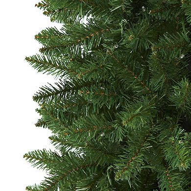 nearly natural 7-ft. Slim Mountain Pine 300-Light LED Artificial Christmas Tree