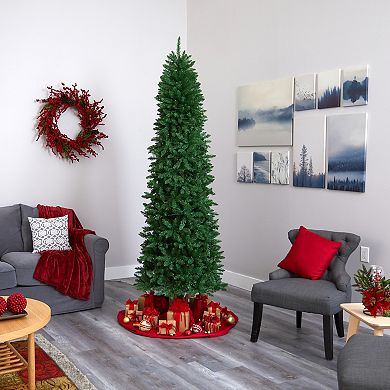 nearly natural 7-ft. Slim Mountain Pine 300-Light LED Artificial Christmas Tree