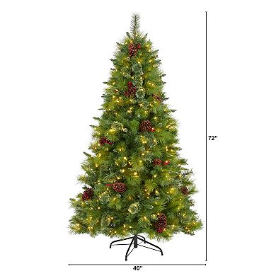 nearly natural 6-ft. Montana Mixed Pine 350-Light Artificial Christmas Tree