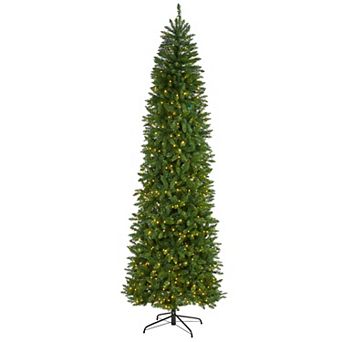 nearly natural 9-ft. Slim Green Mountain Pine 600-Light Artificial Christmas Tree