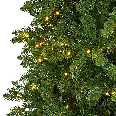 nearly natural 9-ft. Slim Green Mountain Pine 600-Light Artificial Christmas Tree