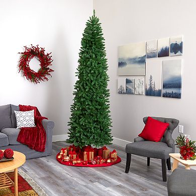 nearly natural 9-ft. Slim Green Mountain Pine 600-Light Artificial Christmas Tree