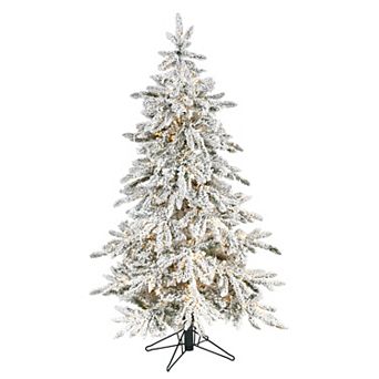 nearly natural 5-ft. Flocked Grand Northern Rocky Fir 650-Light Artificial Christmas Tree
