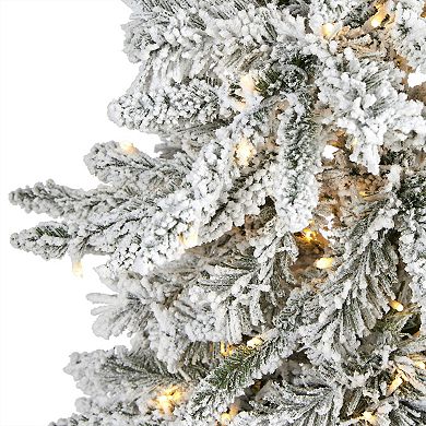 nearly natural 5-ft. Flocked Grand Northern Rocky Fir 650-Light Artificial Christmas Tree