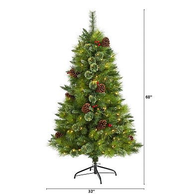 nearly natural 5-ft. Montana Mixed Pine 250-Light Artificial Christmas Tree