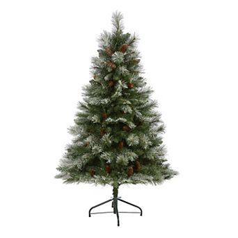 nearly natural 5-ft. Snow French Alps Mountain Pine Artificial Christmas Tree