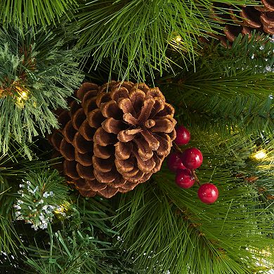 nearly natural 3-ft. Montana Mixed Pine 50-Light Artificial Christmas Tree