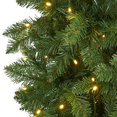 nearly natural 8-ft. Slim Green Mountain Pine 400-Light Artificial Christmas Tree