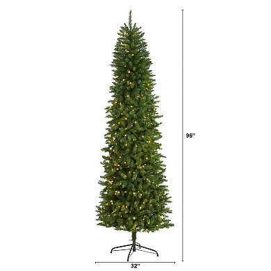 nearly natural 8-ft. Slim Green Mountain Pine 400-Light Artificial Christmas Tree