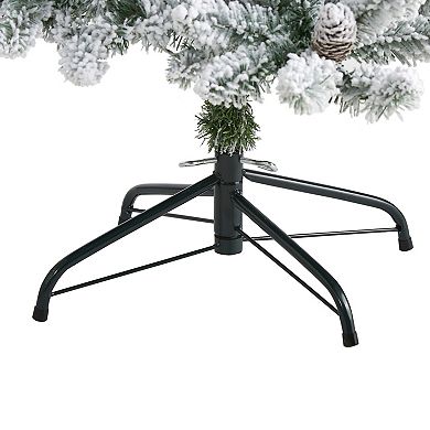 nearly natural 5-ft. Flocked Livingston Fir 200-Light Artificial Christmas Tree