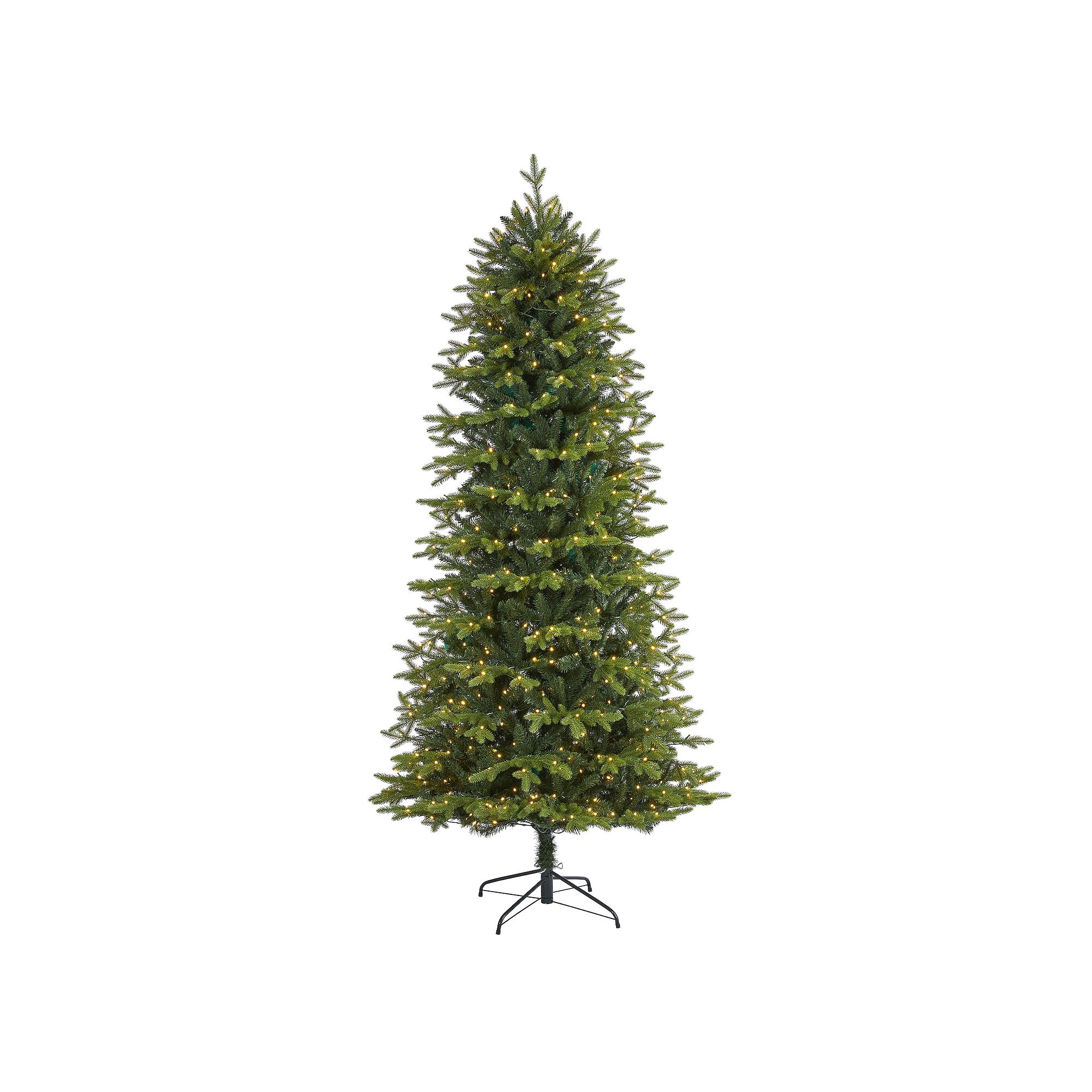nearly natural 8-ft. Belgium Fir 650-Light Artificial Christmas Tree, Green