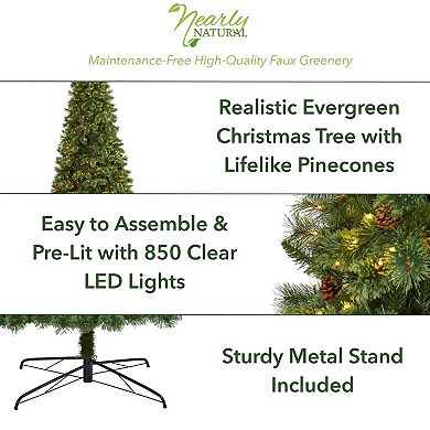 nearly natural 10-ft. White Mountain Pine Pre-Lit Artificial Christmas Tree - Indoor