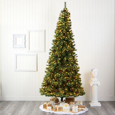 nearly natural 10-ft. White Mountain Pine Pre-Lit Artificial Christmas Tree - Indoor