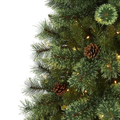 nearly natural 6-ft. White Mountain Pine Pre-Lit Artificial Christmas Tree - Indoor