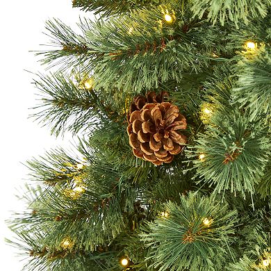 nearly natural 5-ft. White Mountain Pine Pre-Lit Artificial Christmas Tree - Indoor