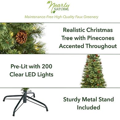 nearly natural 5-ft. White Mountain Pine Pre-Lit Artificial Christmas Tree - Indoor