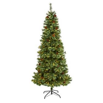 nearly natural 7-ft. White Mountain Pine Pre-Lit Artificial Christmas Tree - Indoor