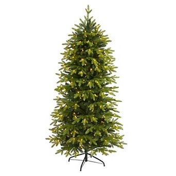 nearly natural 6-ft. Belgium Fir Pre-Lit Artificial Christmas Tree - Indoor
