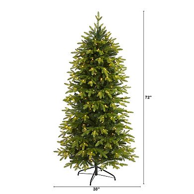 nearly natural 6-ft. Belgium Fir Pre-Lit Artificial Christmas Tree - Indoor