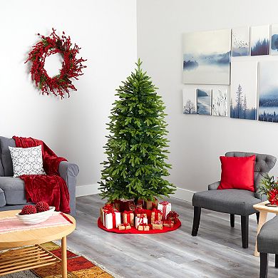 nearly natural 6-ft. Belgium Fir Pre-Lit Artificial Christmas Tree - Indoor