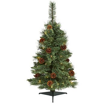 nearly natural 3-ft. White Mountain Pine Pre-Lit Artificial Christmas Tree - Indoor