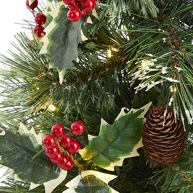nearly natural 18-in. Mixed Pine Pre-Lit Artificial Christmas Tree - Indoor