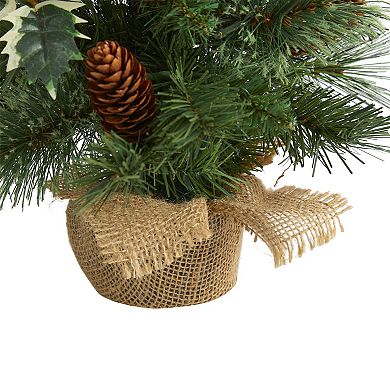 nearly natural 18-in. Mixed Pine Pre-Lit Artificial Christmas Tree - Indoor
