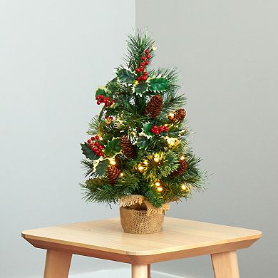 nearly natural 18-in. Mixed Pine Pre-Lit Artificial Christmas Tree - Indoor