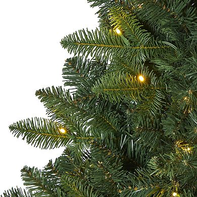 nearly natural 5-ft. Grand Teton Spruce Flat-Back Pre-Lit Artificial Christmas Tree - Indoor