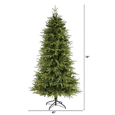nearly natural 6.5-ft. Vancouver Fir Pre-Lit Artificial Christmas Tree - Indoor