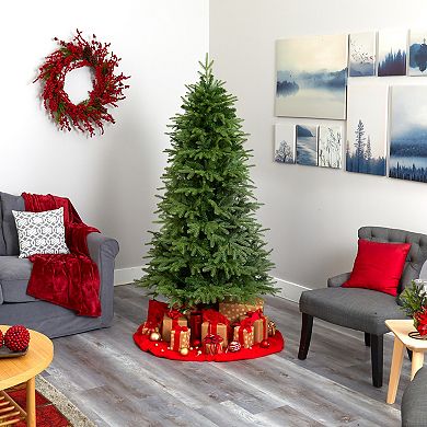nearly natural 6.5-ft. Vancouver Fir Pre-Lit Artificial Christmas Tree - Indoor