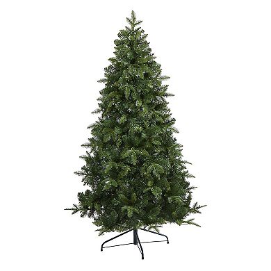 nearly natural 6-ft. Grand Teton Spruce Flat-Back Pre-Lit Artificial Christmas Tree - Indoor