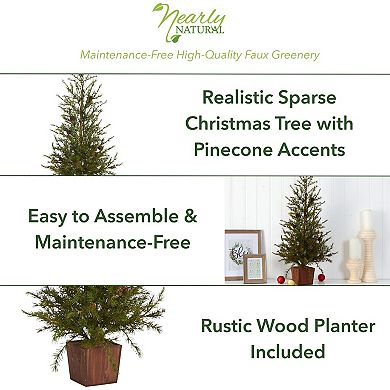 nearly natural 3-ft. Alpine Artificial Christmas Tree - Indoor