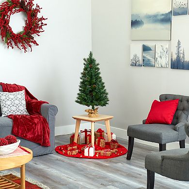 nearly natural 3-ft. Fraser Fir Pre-Lit Artificial Christmas Tree - Indoor