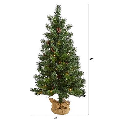 nearly natural 3-ft. Fraser Fir Pre-Lit Artificial Christmas Tree - Indoor