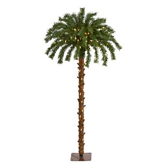 nearly natural 4-ft. Christmas Palm Pre-Lit Artificial Tree - Indoor